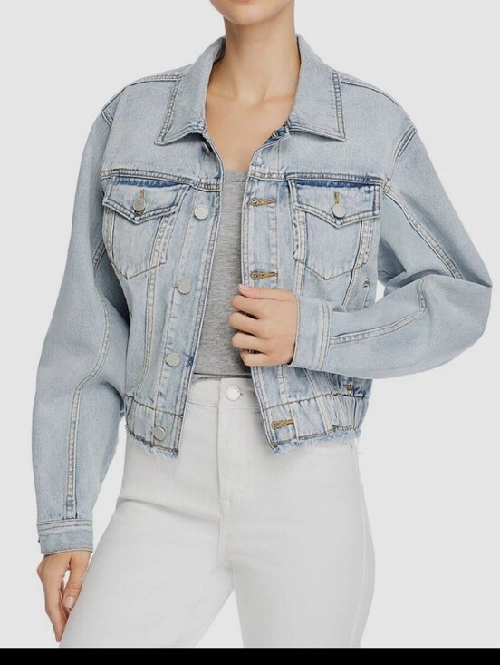 Blank NYC Denim - BLANKNYC Light Wash Denim Jacket Size Small 100% Cotton